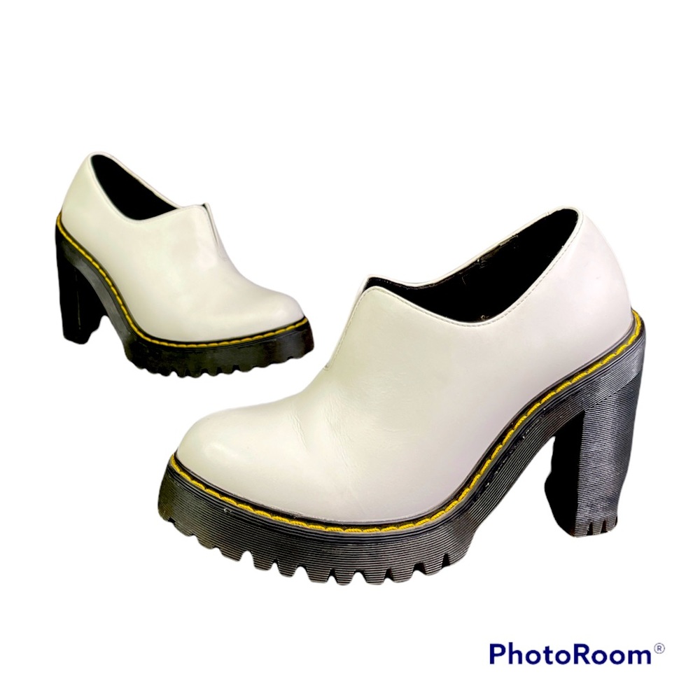 Dr. Martens White Heeled Boots